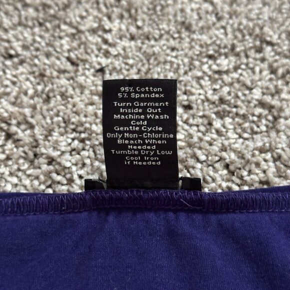 Ann Taylor Petite Purple Sequin Striped Short Sleeve Top Shirt Size Large Petite - Picture 5 of 8